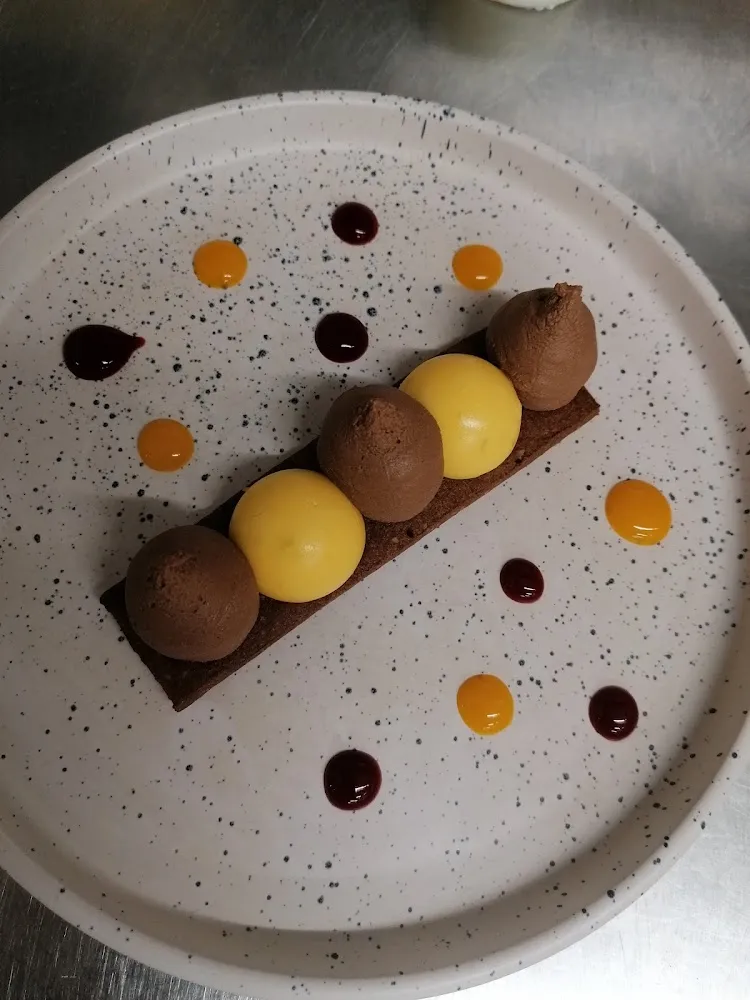 Sablet Cacao Crémeux Mangue Ganache Chocolat